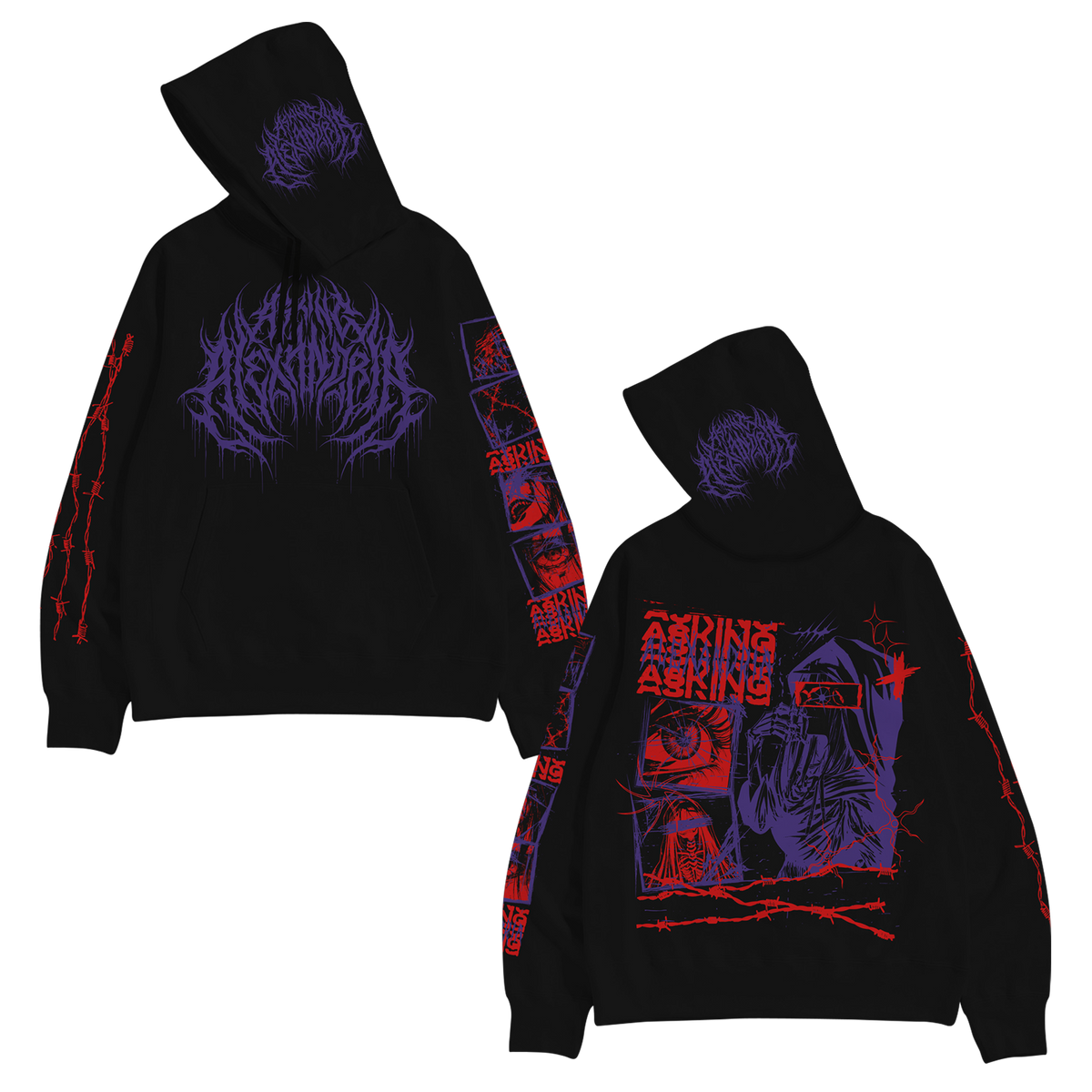 Black Deathcore Hoodie – Asking Alexandria Store